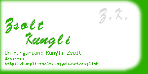 zsolt kungli business card